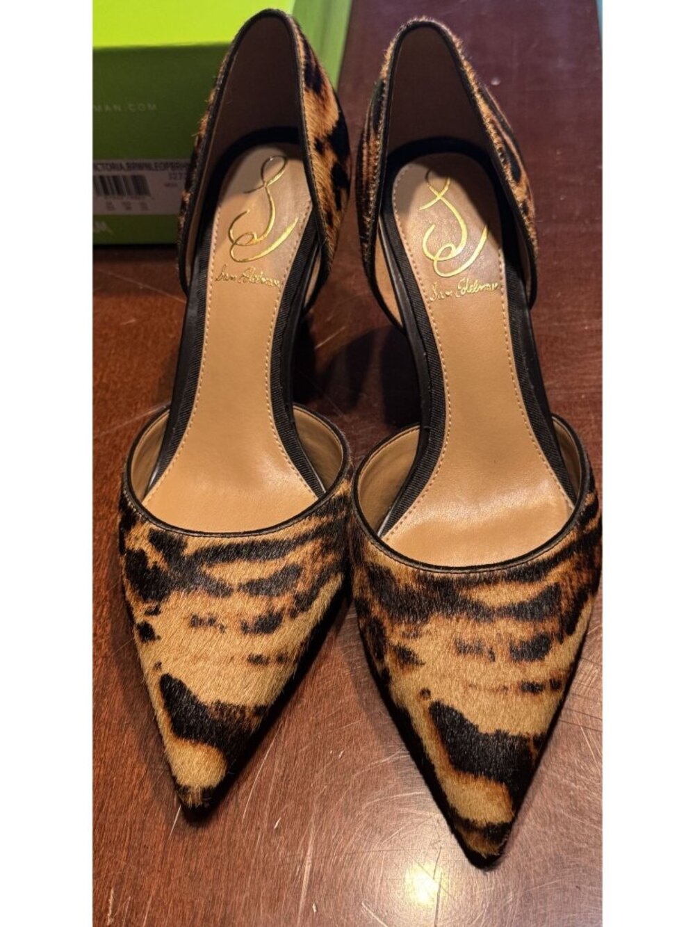 Sam Edelman Victoria Leopard Print DOrsay Heels Womens Size 6 M New - Picture 3 of 11